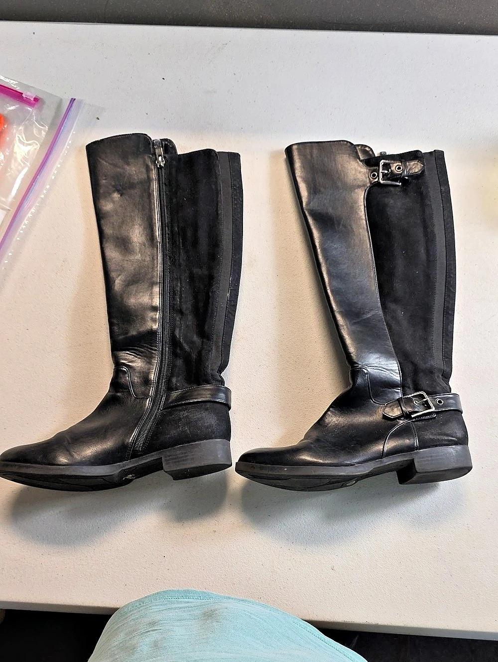 Liz Claiborne Faux Leather/suede  Tall Riding Boots, Size 7.5 M